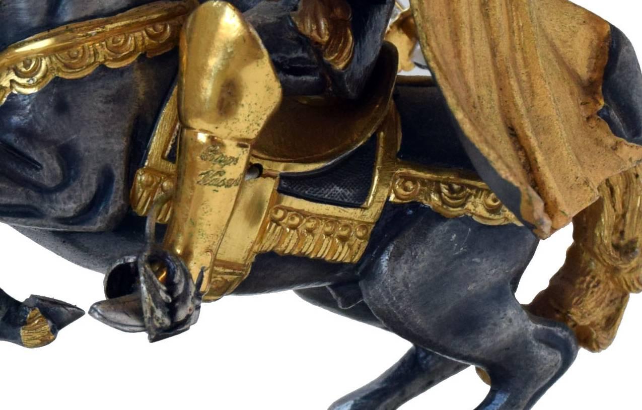 Bronze-Kavalier von Giuseppe Vasari für Gorham (Gold)