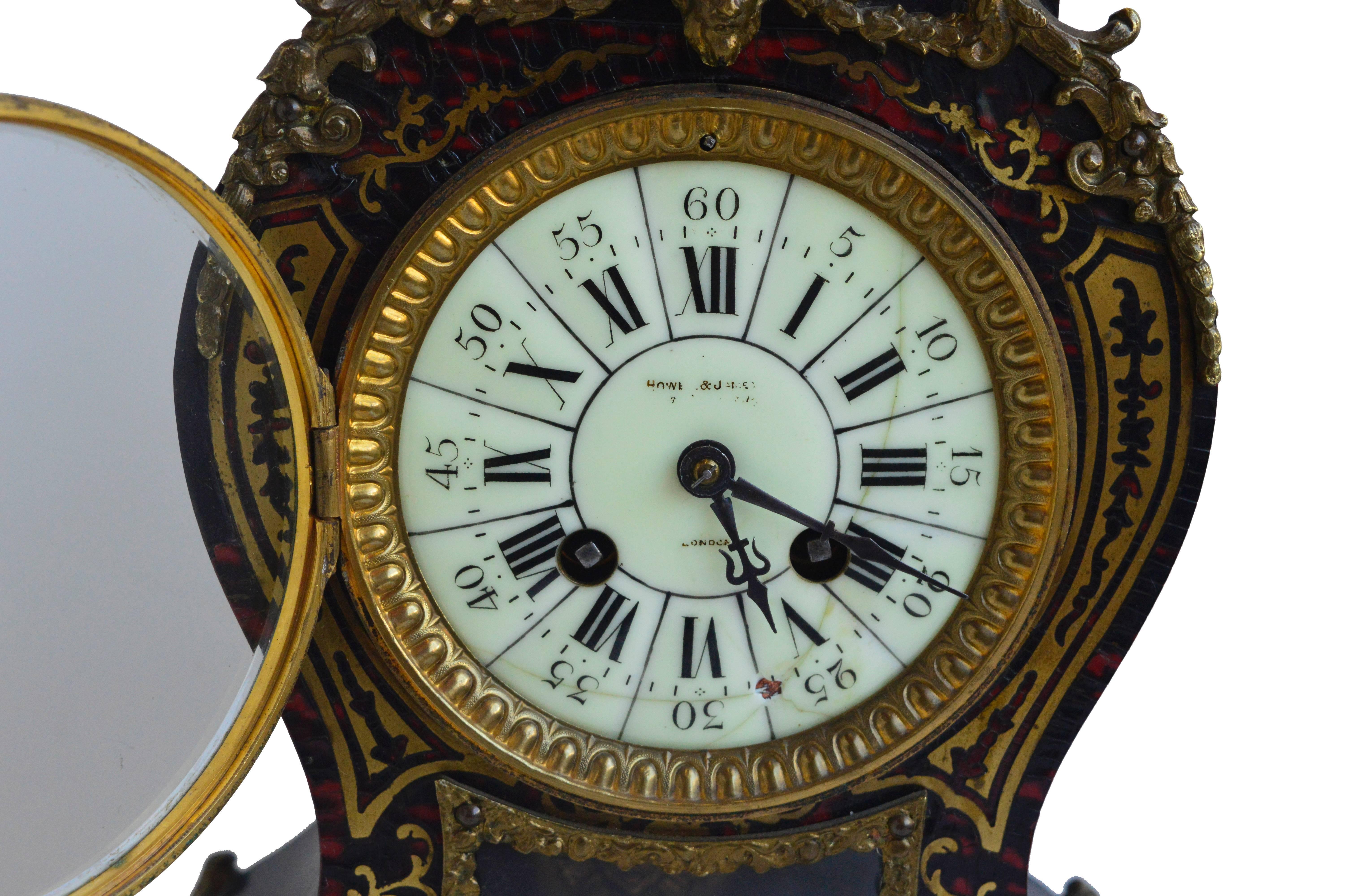 French Ormolu-Mounted Boulle Clock