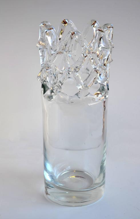 Open Weave Modern Crystal Vase at 1stDibs