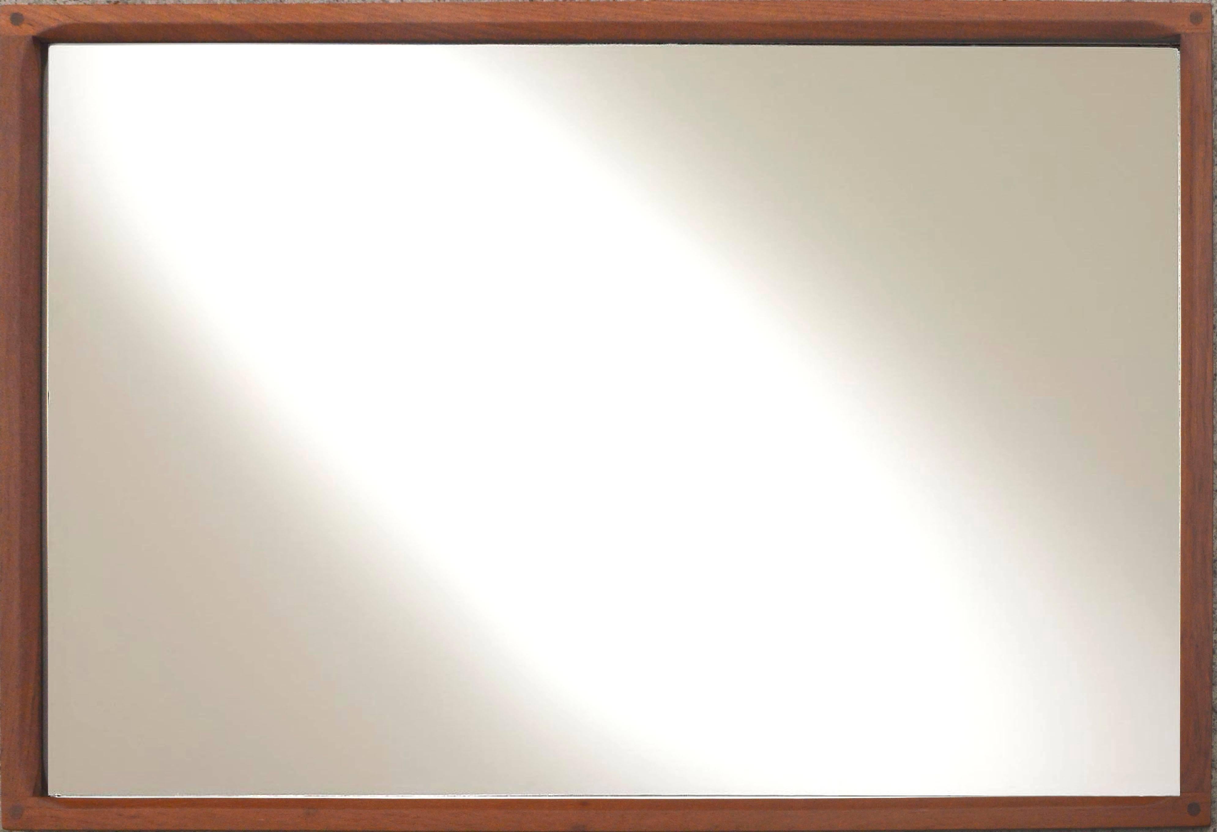 Mid-Century Modern Aksel Kjersgaard Teak Mirror by Odder, Denmark