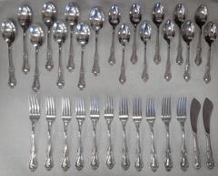 Joan of Arc Sterling 62 Pieces 2355 Grams Plus Ten Serving Pieces