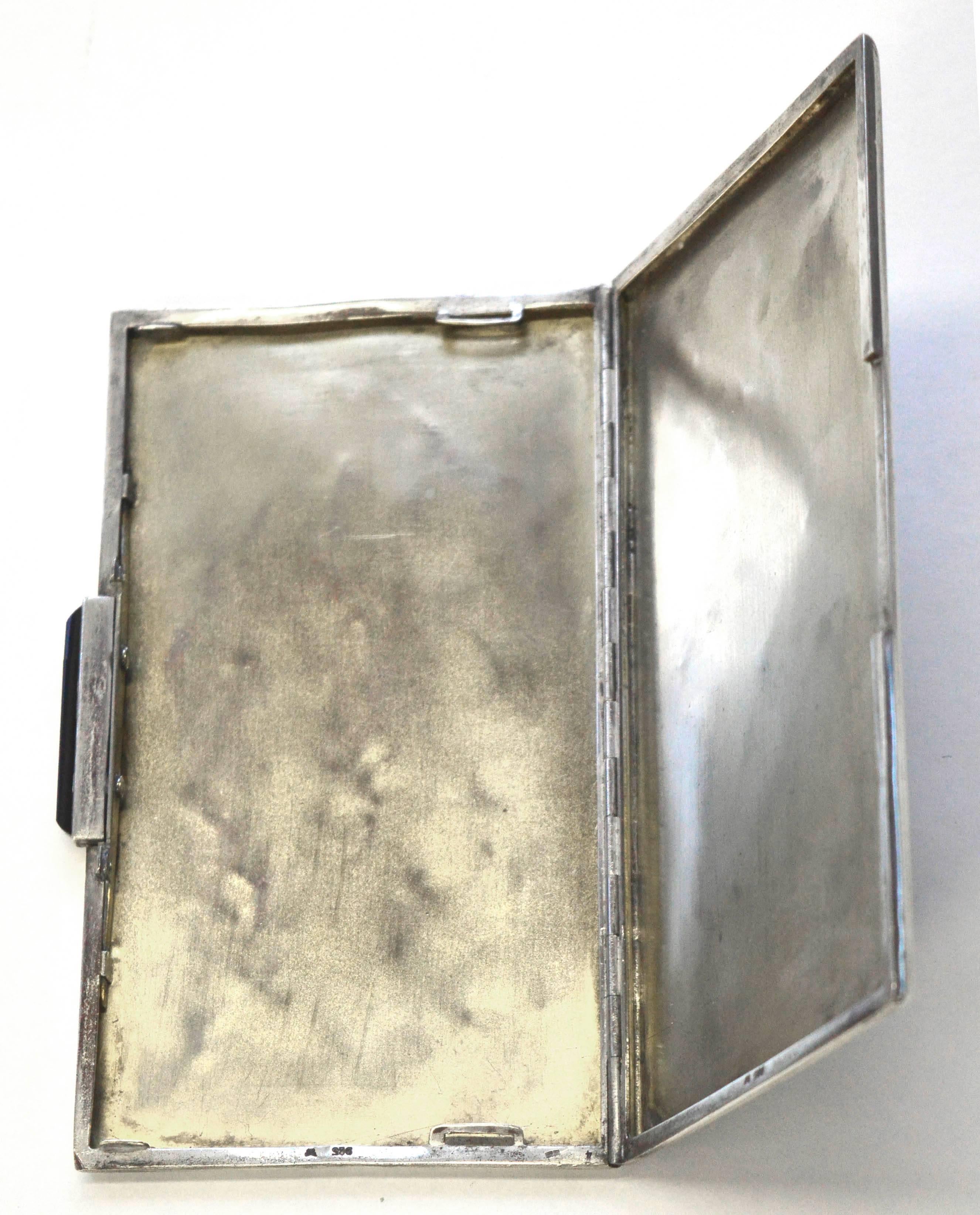 Early 20th Century Sterling Silver Art Deco Cigarette Case or Wallet