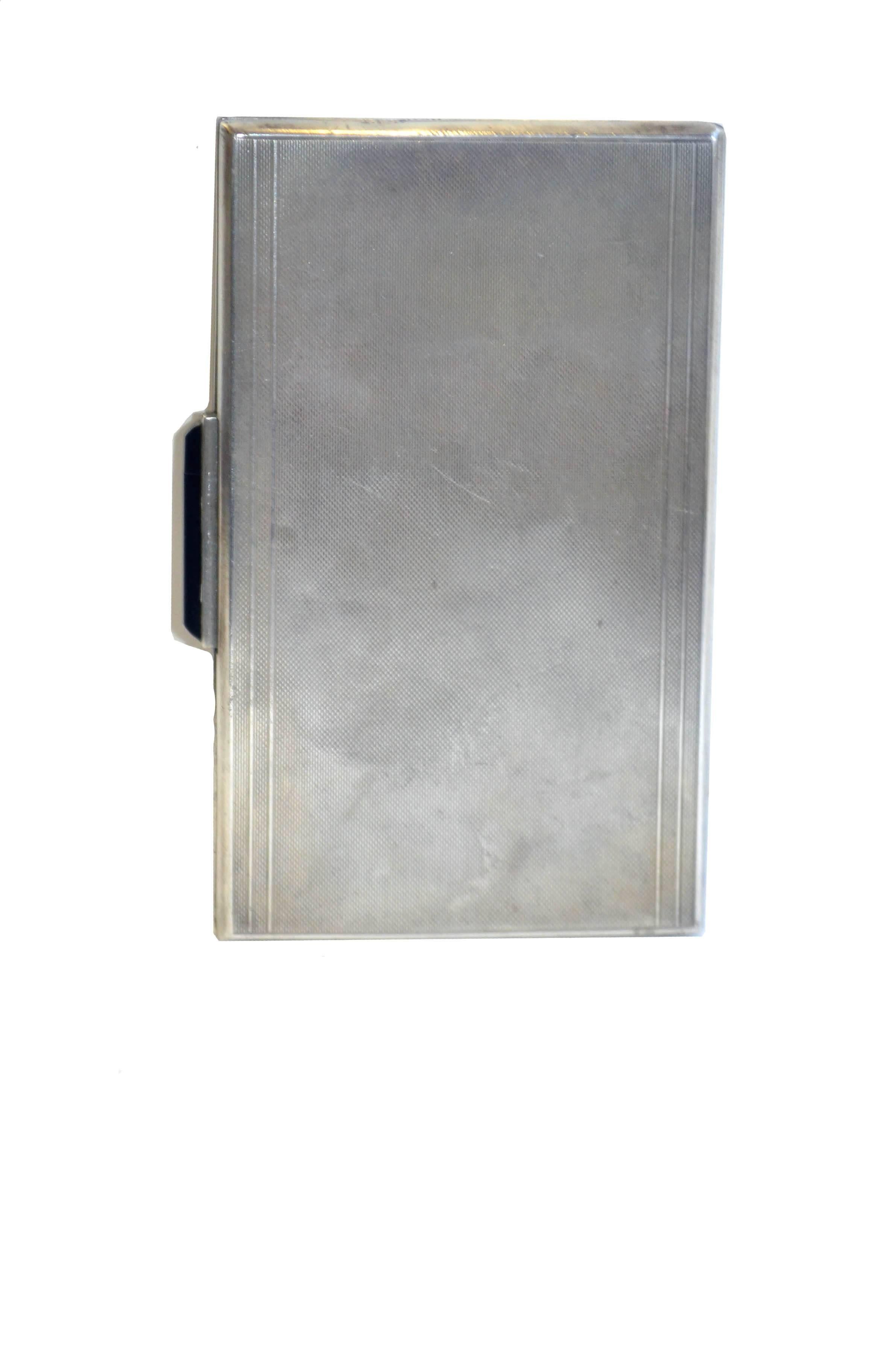 Sterling Silver Art Deco Cigarette Case or Wallet In Good Condition In Soquel, CA