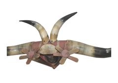 19th Century Steer Horn Ladies Hat Pin Cushion or Mens Hat Rack