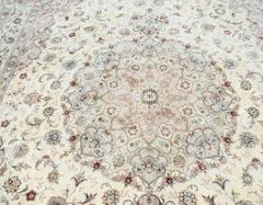 Hand-Knotted Turkish Wool and Silk Rug