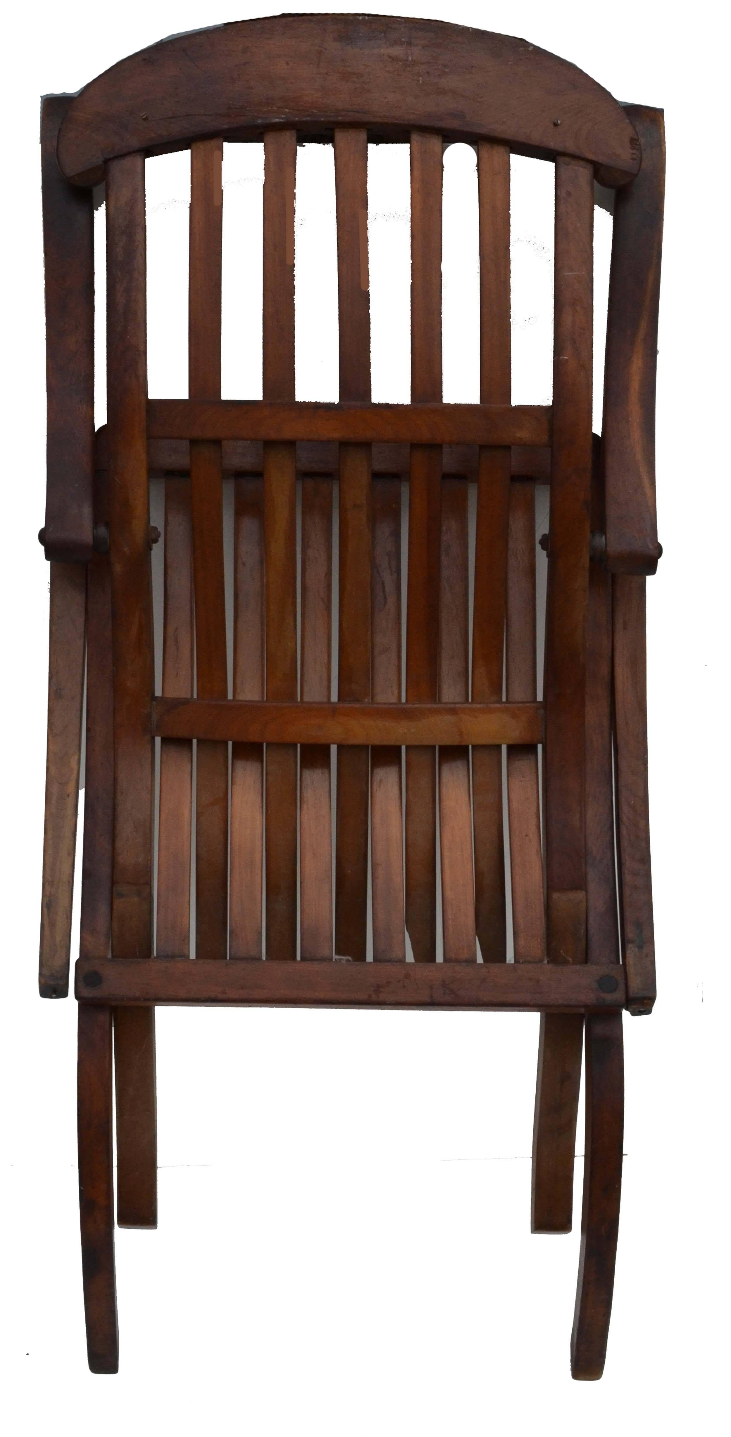 Hand-Crafted Early 20th Century Teak Folding Lounge Chair