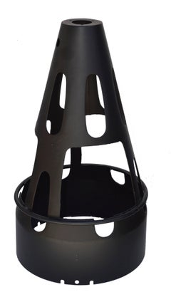 Pair of Industrial Missile Cone Bar Stools