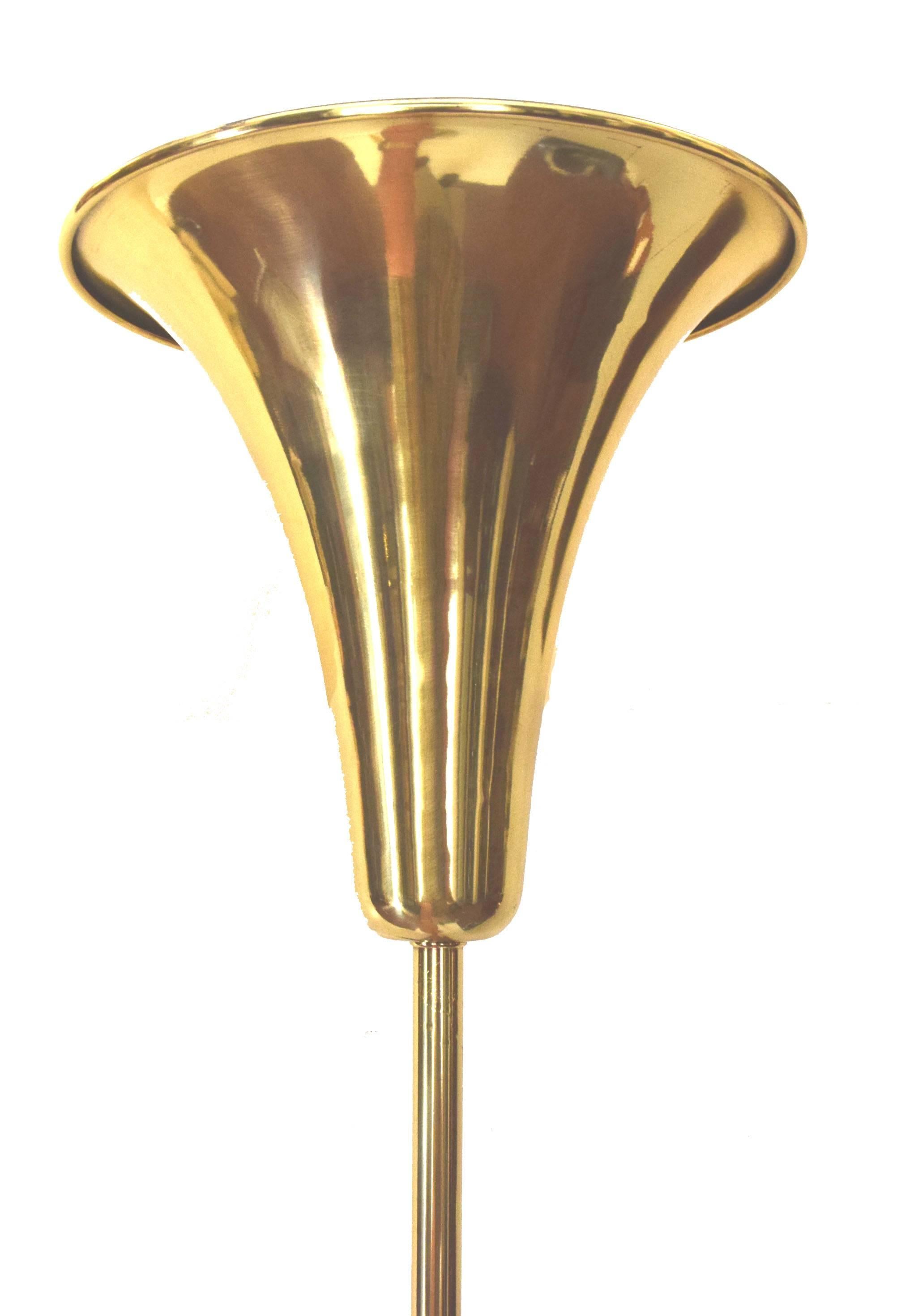 Machine-Made Trumpet Torchiere, 1930 For Sale