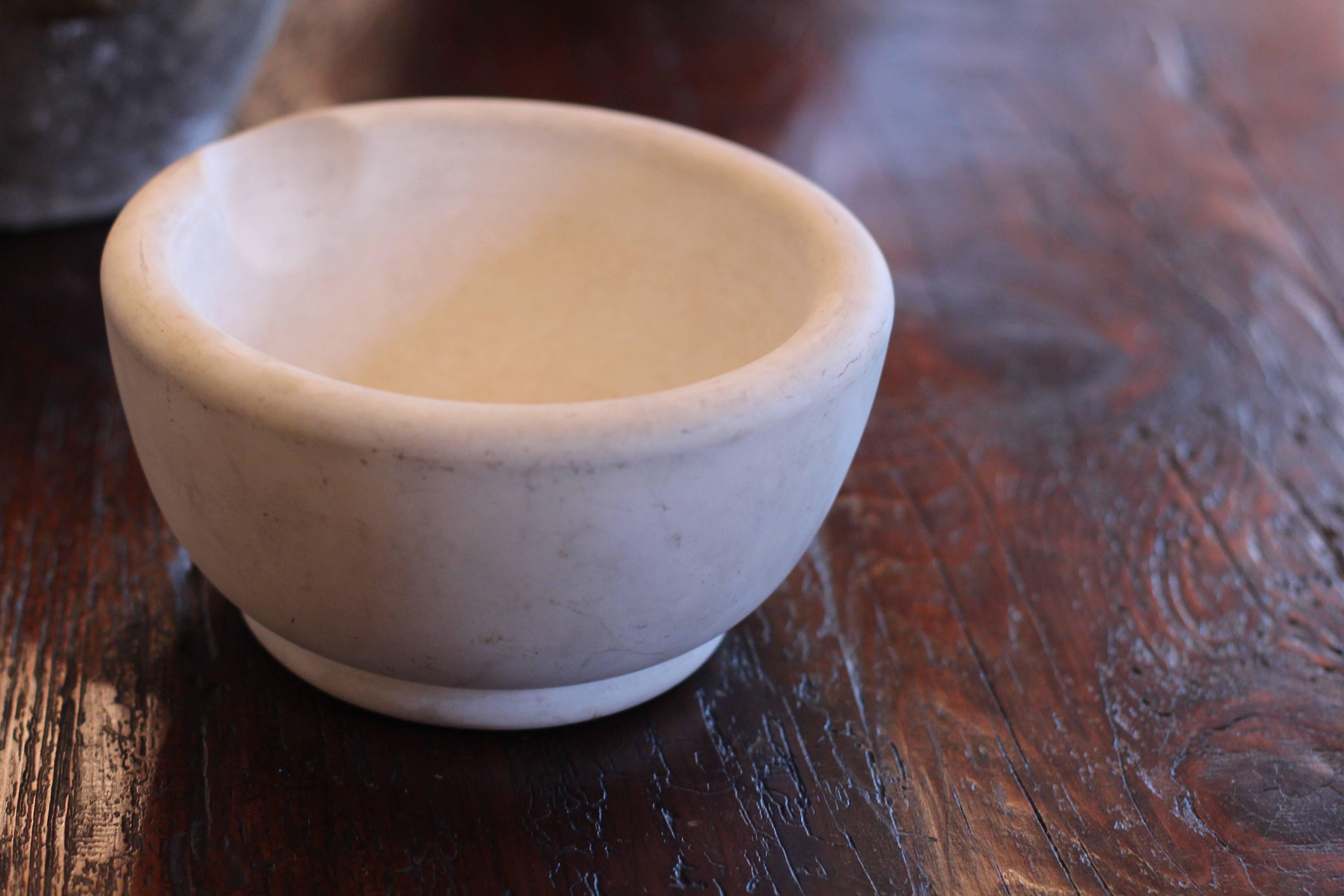 English Marble Mortar and Pestle For Sale