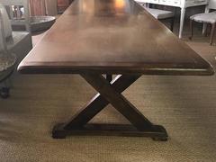 English Oak Trestle Dining Table