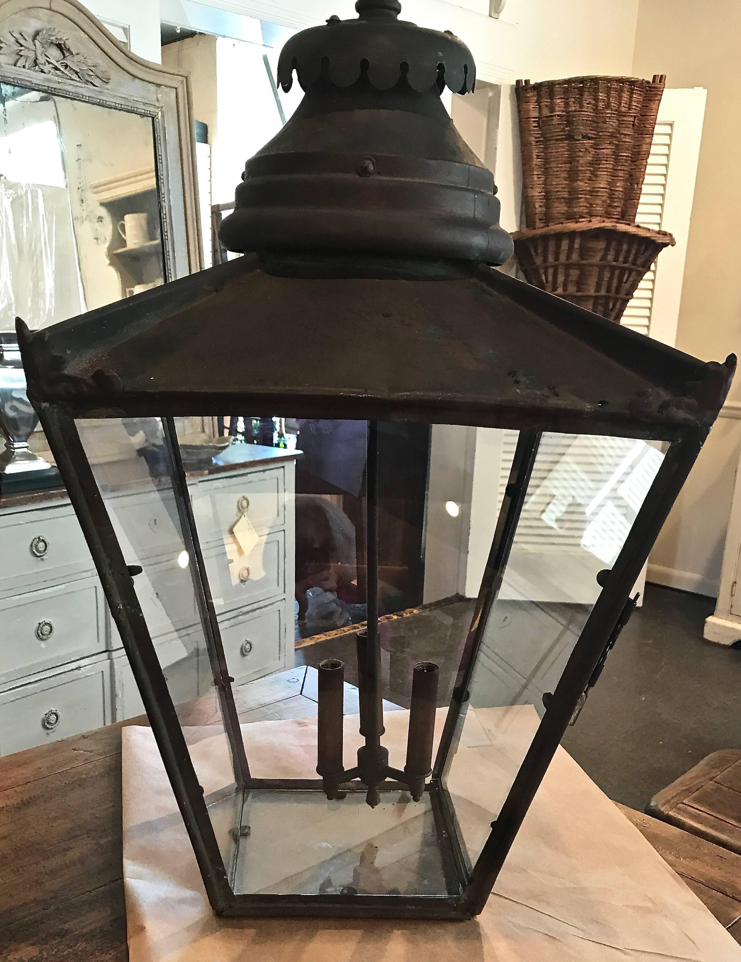 19th century English copper lantern.