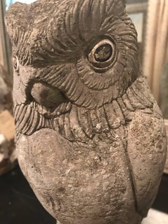 Early 20th Century English Stone Owl Figurine