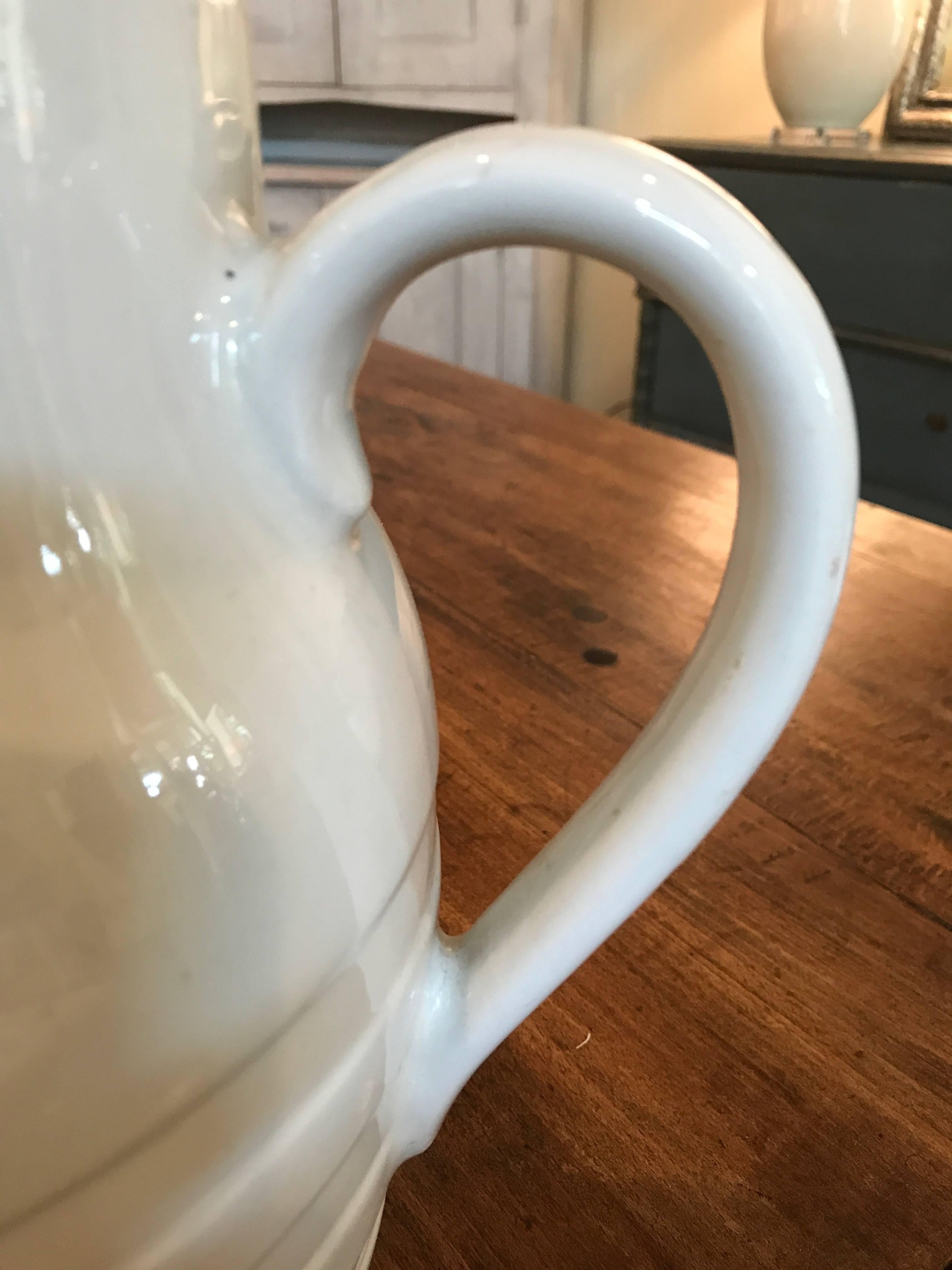 Country Mid-20th Century English Ironstone Jug For Sale