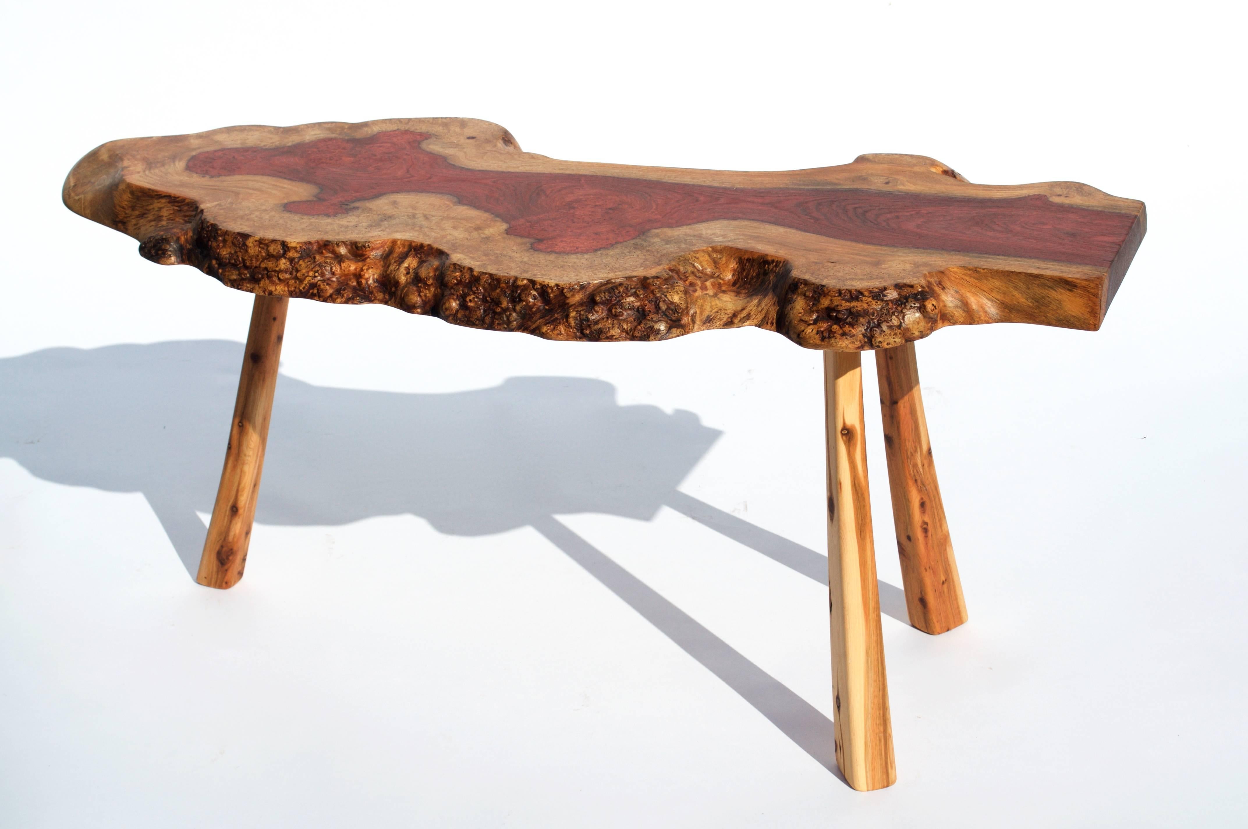 Unique Padouk and Thuja Table by Jörg Pietschmann In New Condition In Geneve, CH