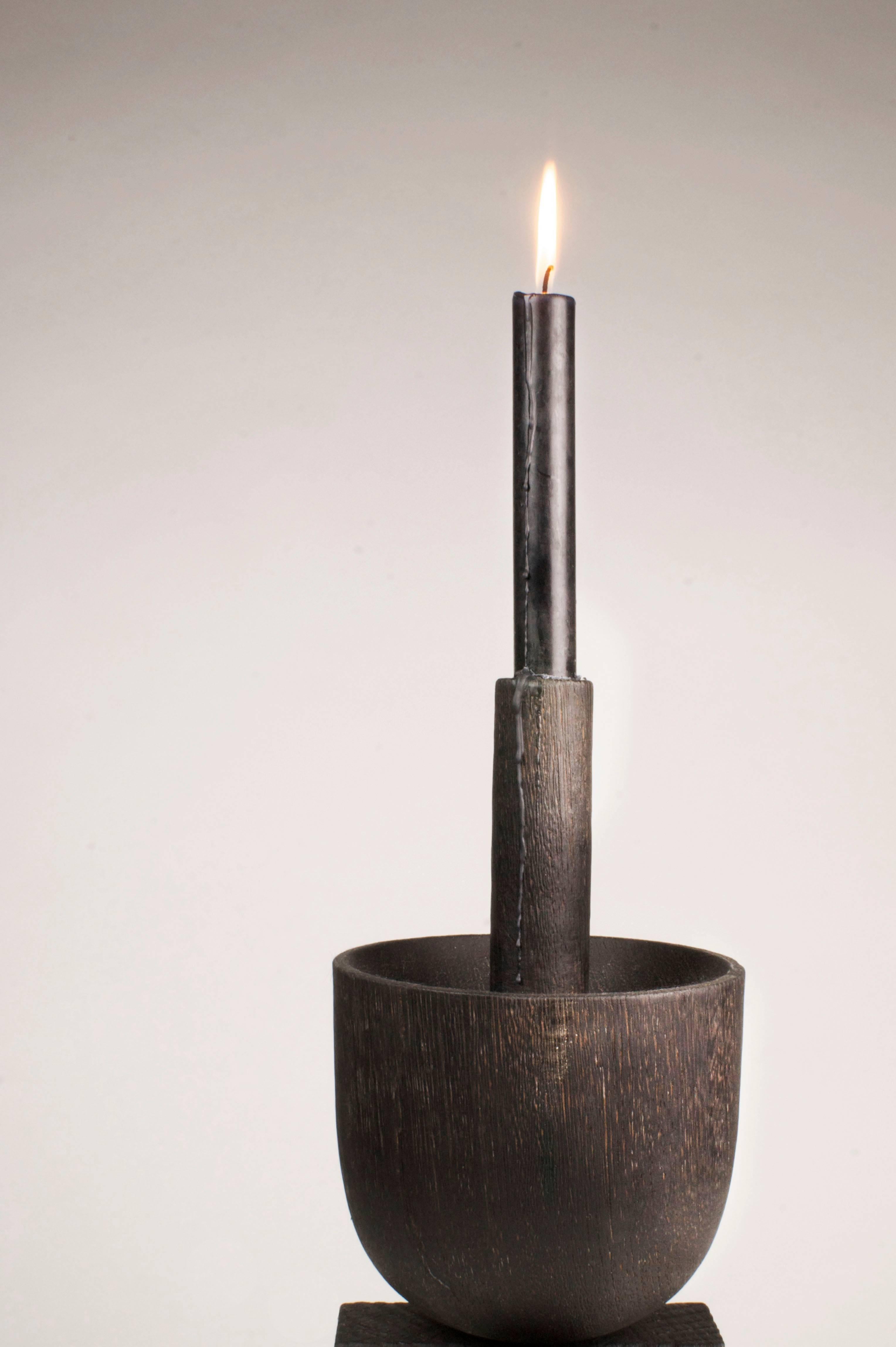 Goblet light
Candleholders
Measures: 50 cm H x 15 cm W - 19.7” H x 6” W
Iroko wood and oak
Signed by Arno Declercq

Arno Declercq
Belgian designer and art dealer who makes bespoke objects with passion for design, atmosphere, history and