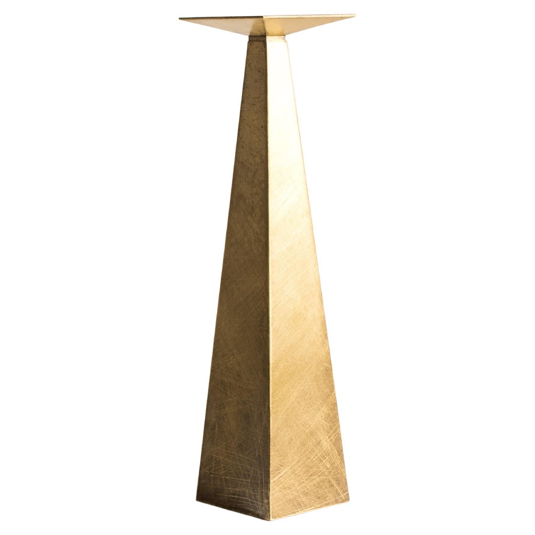 Collide Aged Brass Side Table by Pietro Franceschini