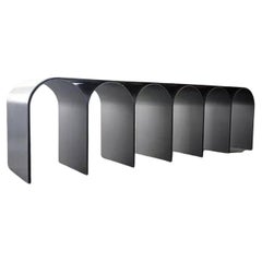 Silver Arch Console in Polished Steel by Pietro Franceschini