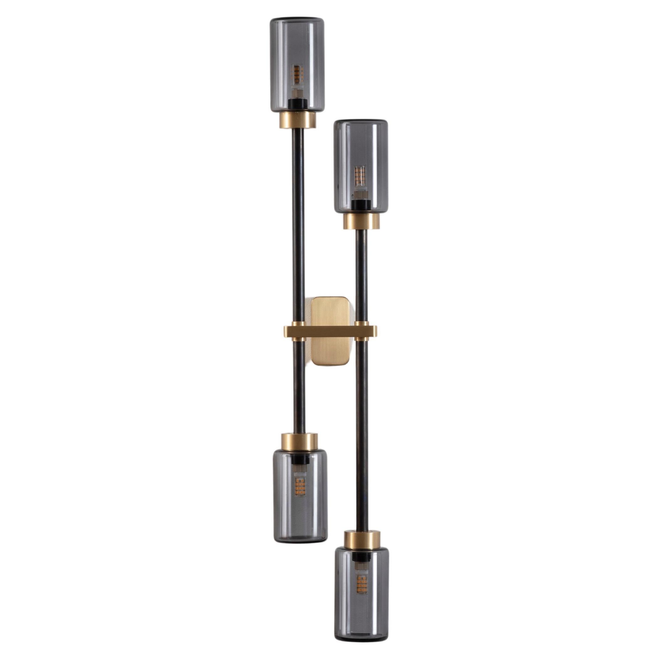 Smoked Farol Double Wall Light by Bert Frank For Sale