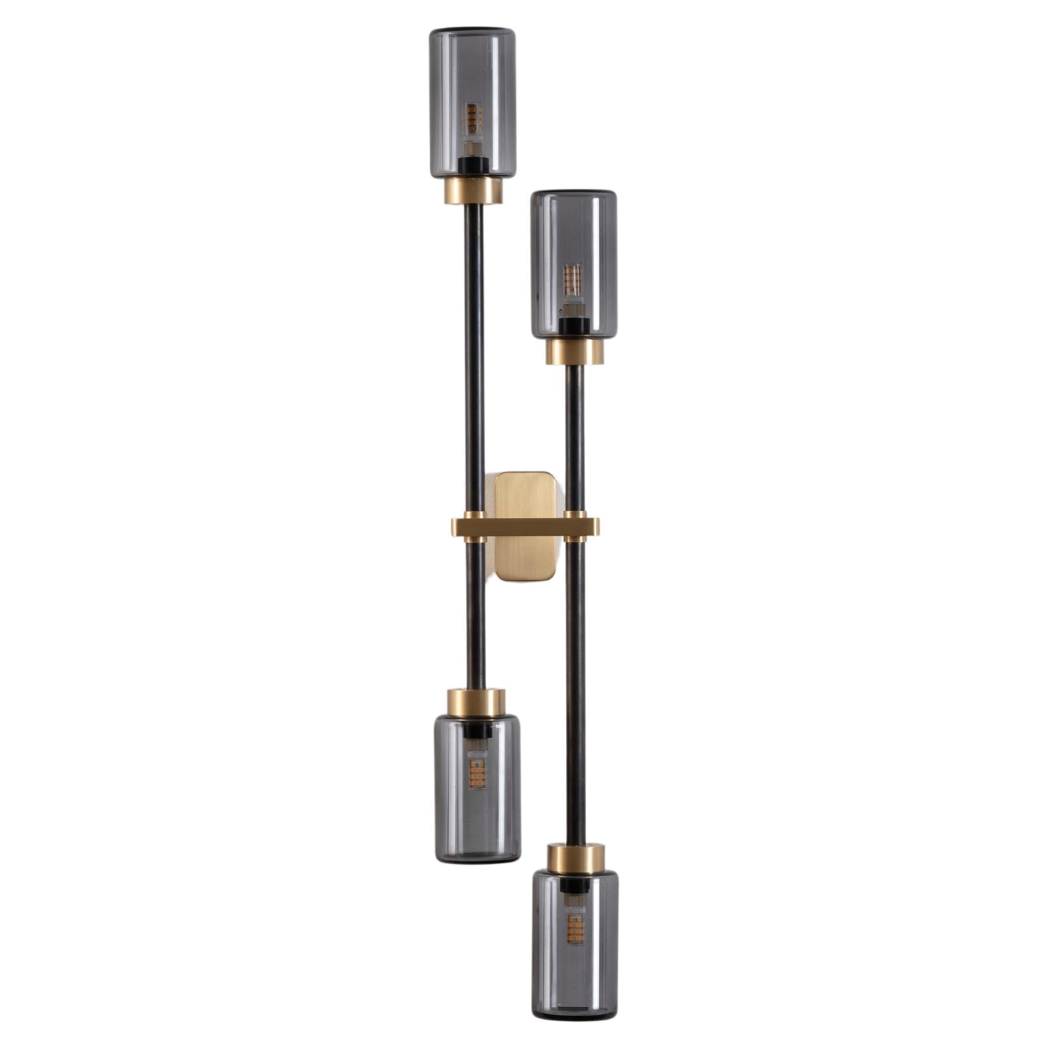 Smoked Farol Double Wall Light by Bert Frank