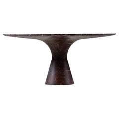 Rosso Lepanto Refined Contemporary Marble Low Round Table 36/100