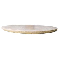 Mármol refinado contemporáneo 01 Plato de mármol plateado Travertino