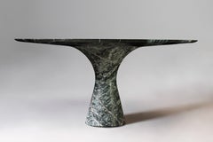 Tavolino rotondo basso in marmo contemporaneo raffinato Picasso Green 27/100