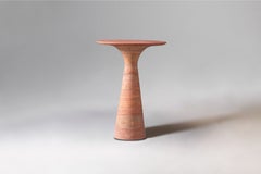 Travertino Rosso Refined Contemporary Marble Side Table 62/45