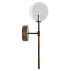 Dawn Single Brass Wall Sconce by Schwung