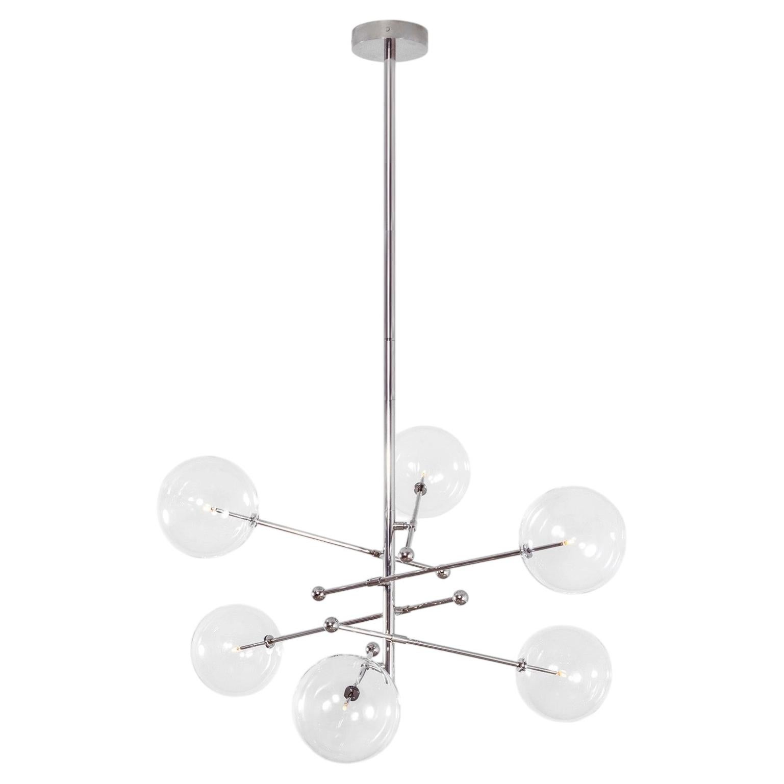 Lustre RD15 à 6 bras en nickel poli par Schwung