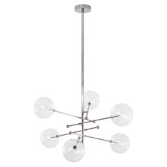 RD15 6-Arm-Kronleuchter aus poliertem Nickel von Schwung