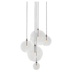 Cluster 5 Mix Black Gunmetal Chandelier by Schwung