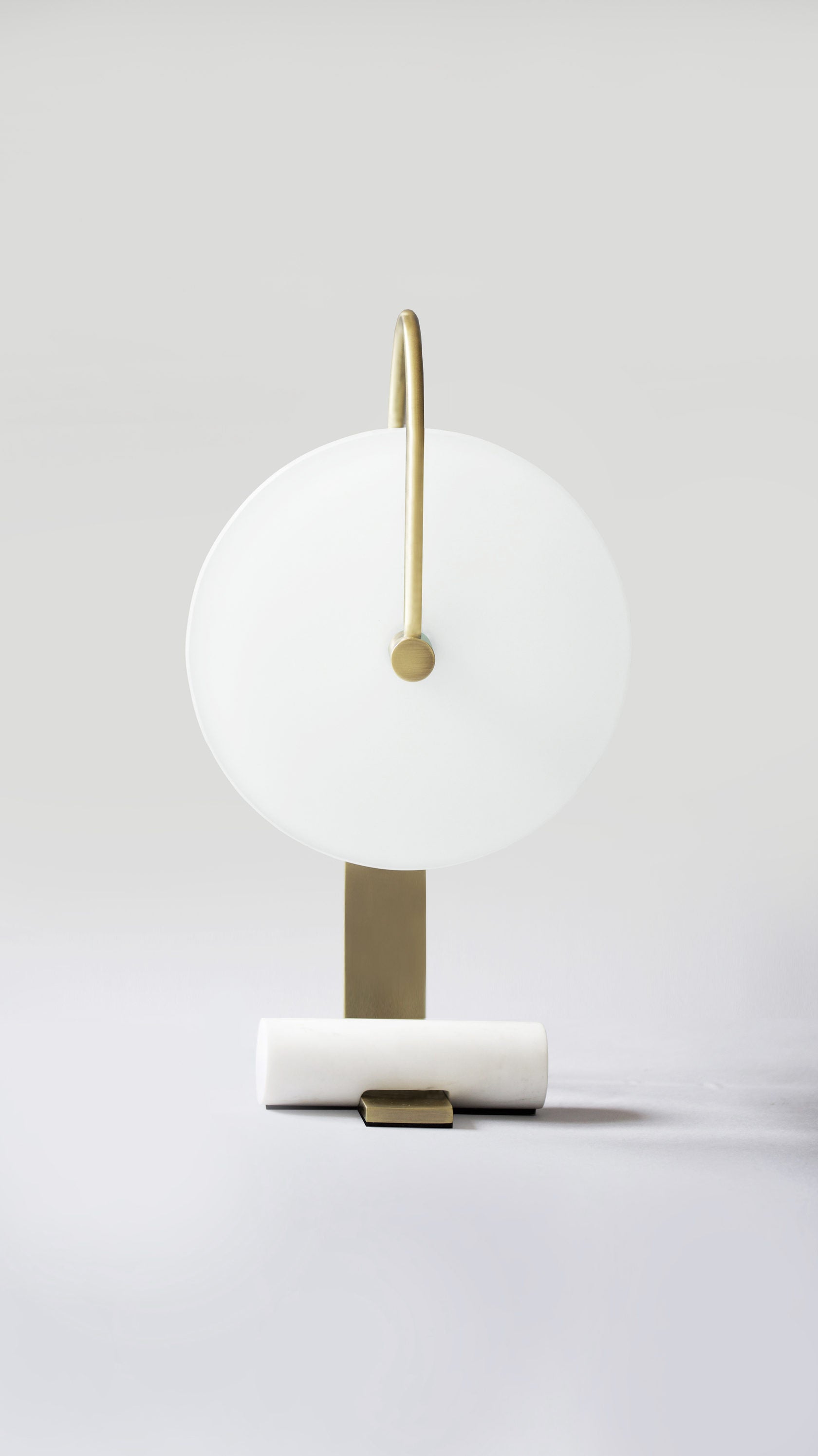 Brass Universe Table Lamp by Square in Circle For Sale