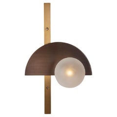 Brass "Exhibition" Wall Light, Square in Circle