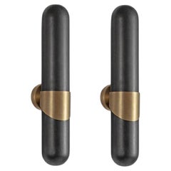 Set of 2 Brass Dream Wall Lights by Square in Circle
