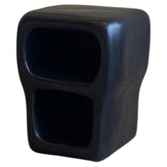 Cave Insired Form, Organic Black Fiberglass Sideboard with Two Openings by kar