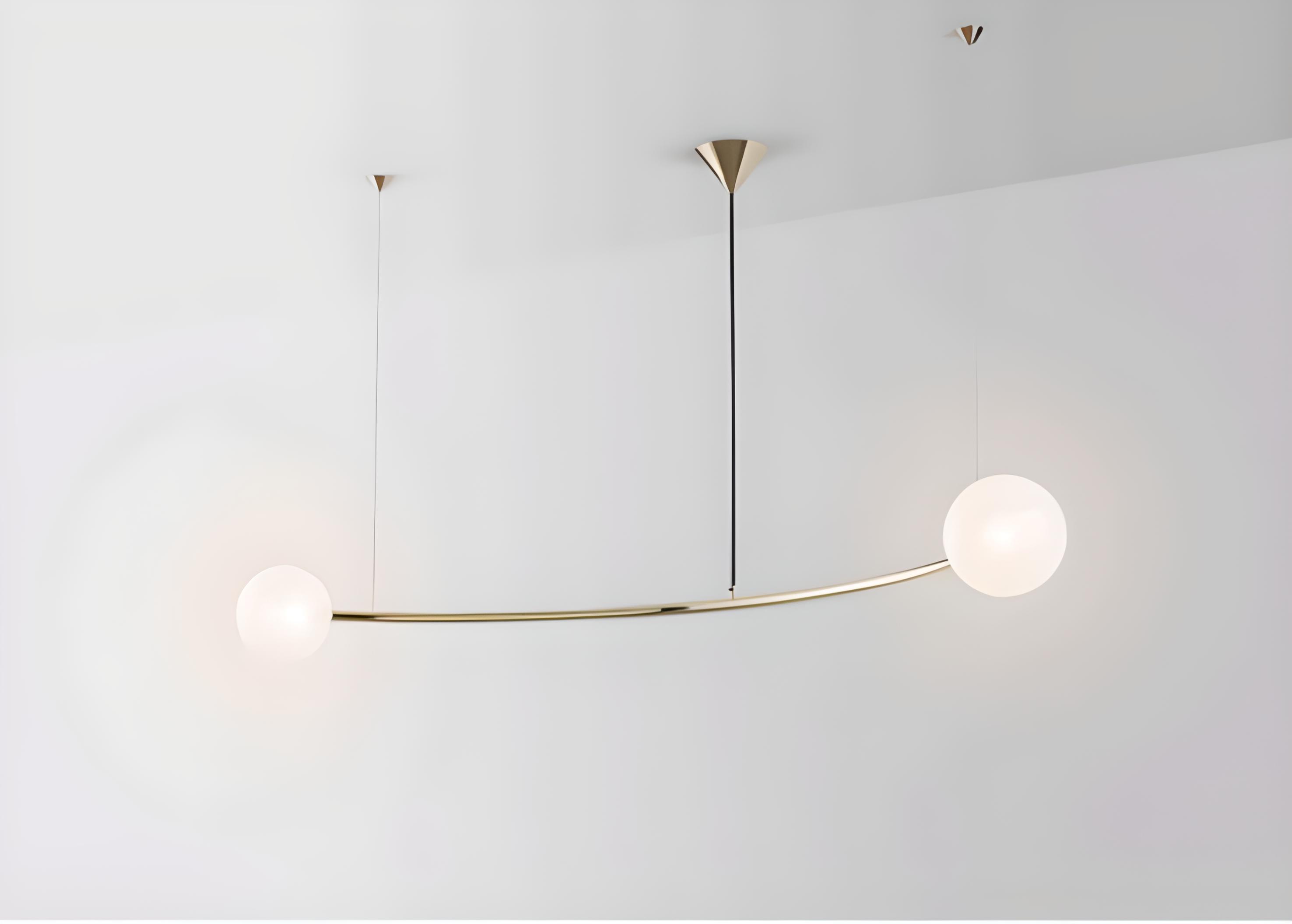 Single Arc Oddments Chandelier by Volker Haug For Sale
