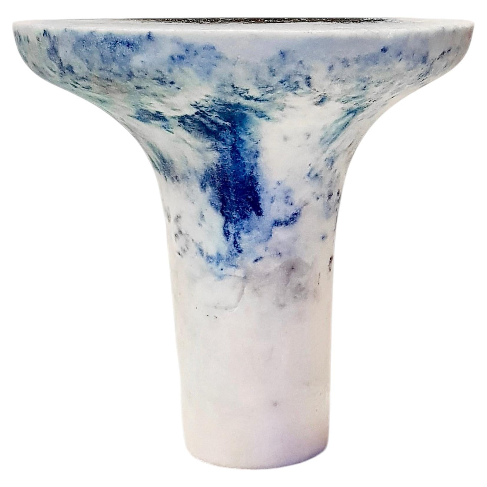 Unique Blue Marbled Salts Gueridon, Roxane Lahidji For Sale
