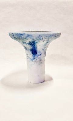 Salts Guéridon en marbre bleu unique, Roxane Lahidji