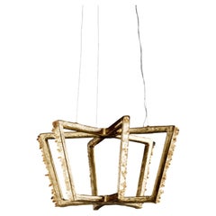 Quartz and Bronze Pendant Light I by Aver