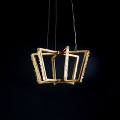 Quartz and Bronze Pendant Light I by Aver