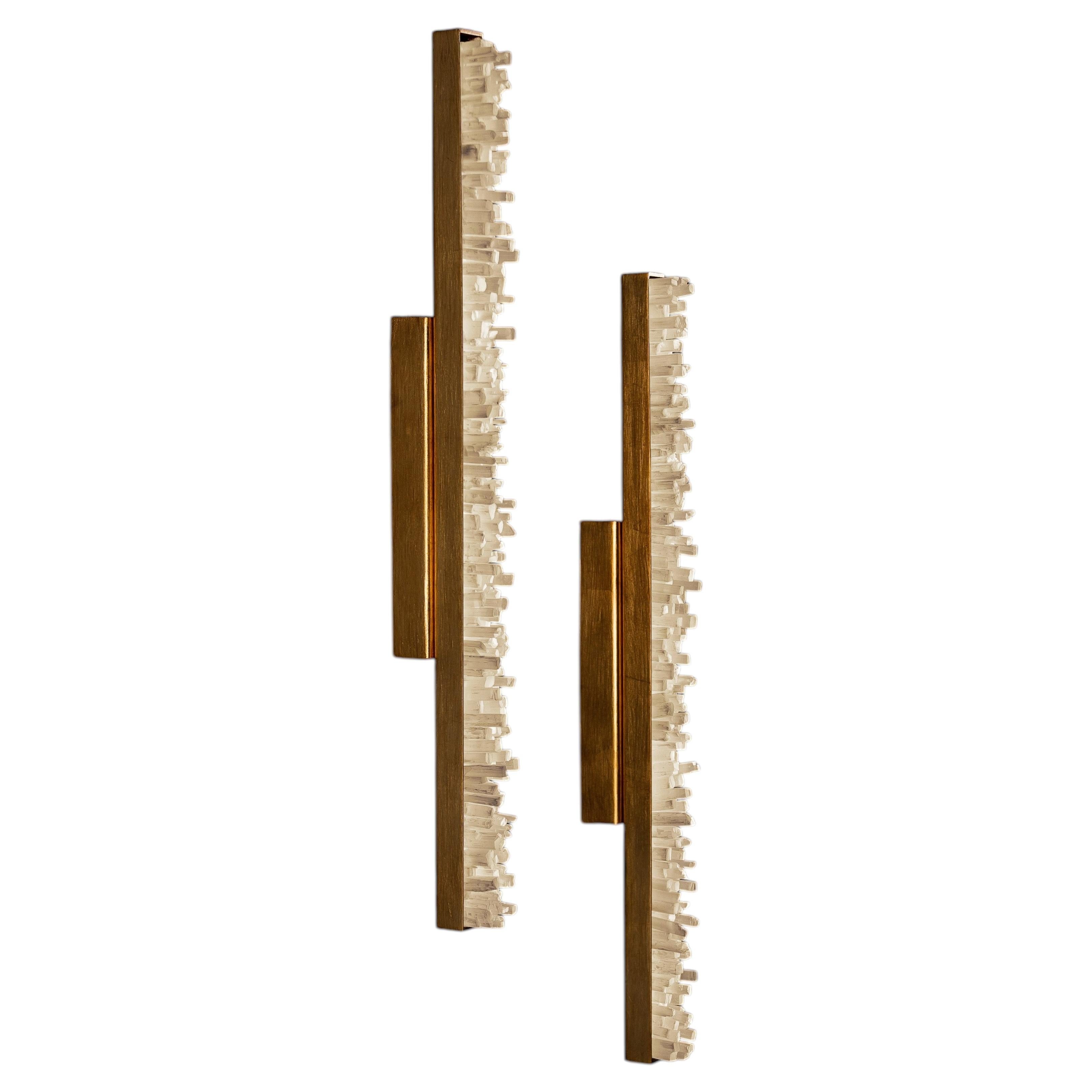 Set of 2 Natural Stone Wall Light 70 by Aver