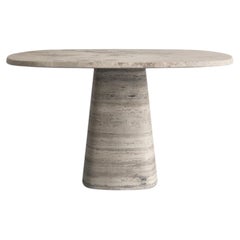 Travertino Silver Wedge Table by Serafini