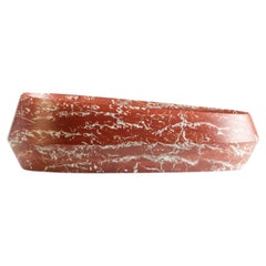 Oval Rosso Francia Marmor Zeitgenössische Luxus-Badewanne von Serafini