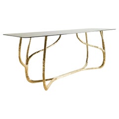 Molars Console - Contemporary Sculptural Brass by Misaya
