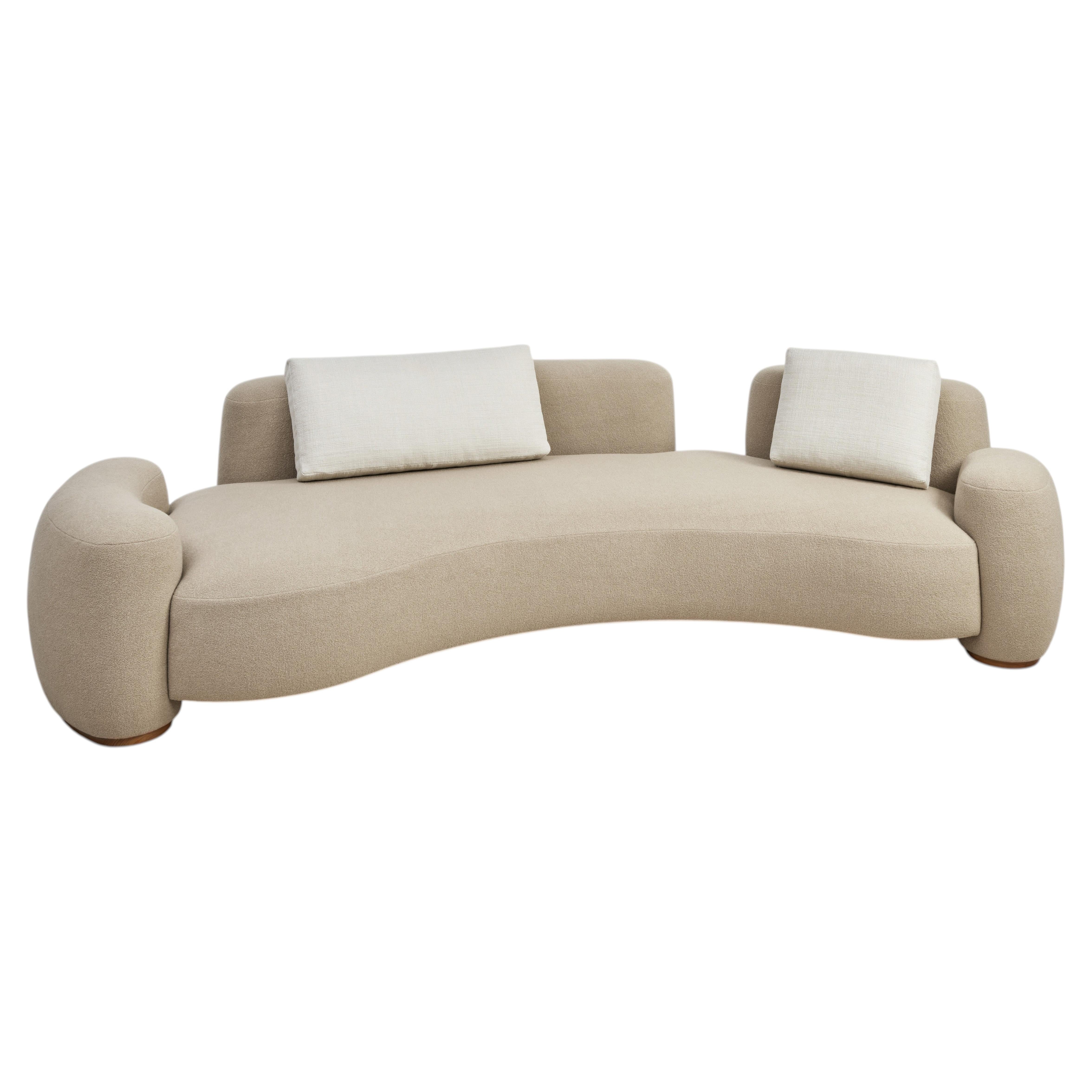 Beige Baba Sofa by Gisbert Pöppler, Upholstered Teak Frame, Germany