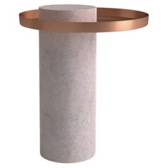 Medium Travertine Contemporary Guéridon, Sebastian Herkner