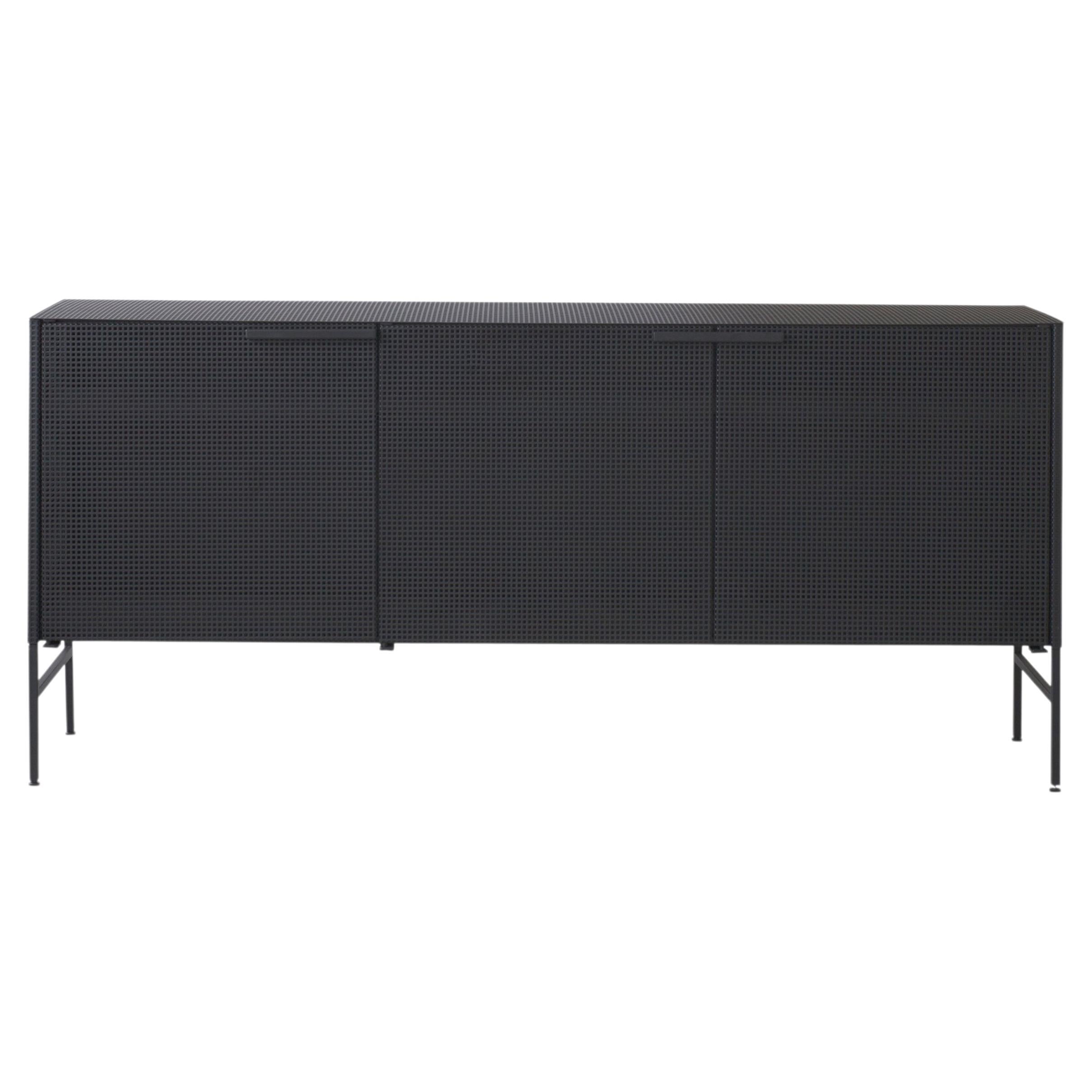 Credenza a griglia nera di Kristina Dam Studio A