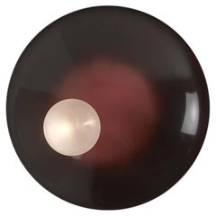 Luxury Modern Handcrafted Burgundy Ceiling Mounted Lamp Oyster by Carla Baz