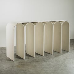 Consolle ad arco in gesso bianco Contemporary di Pietro Franceschini