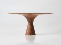 Travertino Rosso Refined Contemporary Marble Oval Table 210/75